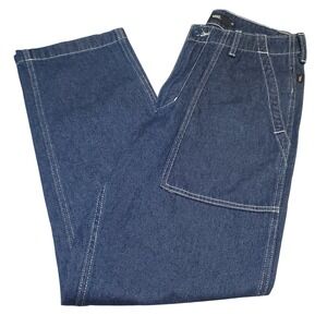 VANS Fatigue Loose Tapered Fit Denim Jeans Pants Men's Size 28x30 Blue Workwear